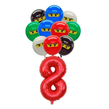 Ninjas Birthday Party Supplies Decorations Disposable Tableware Popcorn Paper Plates Balloons For Boys Kids Birthday Baby Shower Good Vibrations