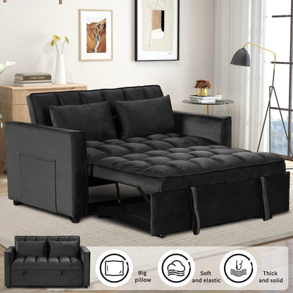 EBELLO 3-In-1 Multifunctional Modern Sofa Bed Comfortable Double Sofa With Pillows Good Vibrations