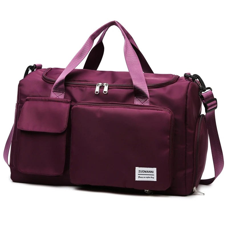UNIXINU Carry On Travel Bag Large Capacity Weekender Overnight Duffle Bags with Shoe Compartment Sports Fitness Bags for Women Good Vibrations