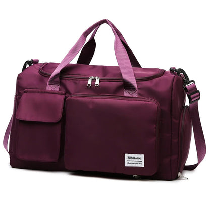 UNIXINU Carry On Travel Bag Large Capacity Weekender Overnight Duffle Bags with Shoe Compartment Sports Fitness Bags for Women Good Vibrations