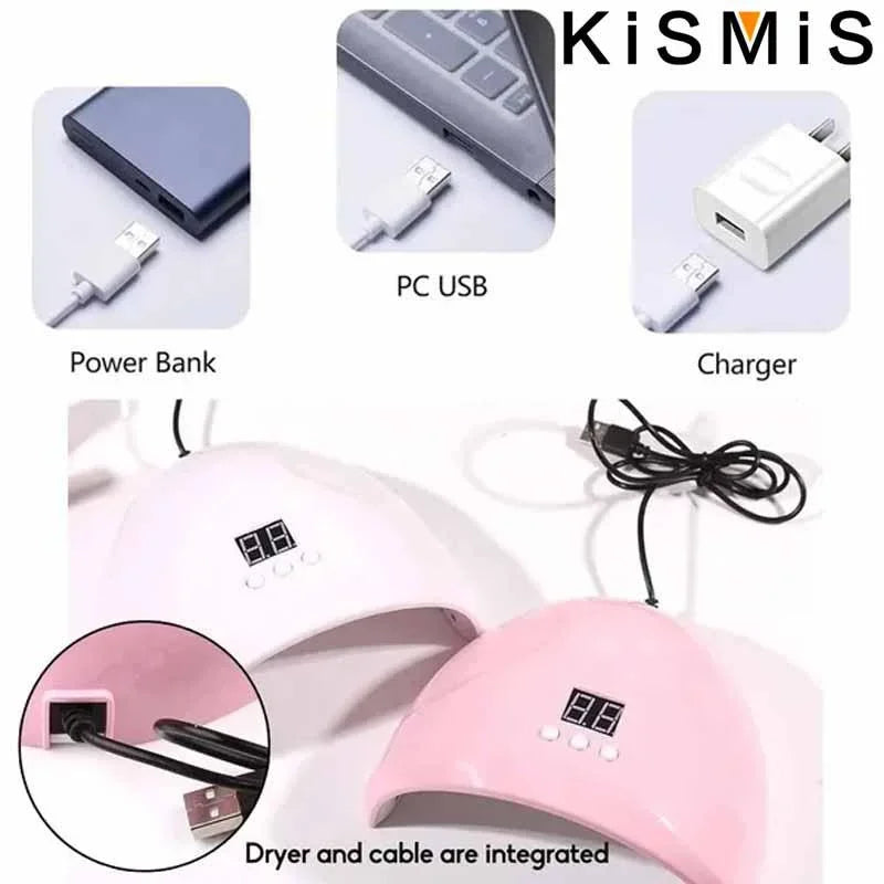 36W UV LED Nail Lamp for Gel Polish Curing Professional Nail Dryer Manicure Machine with Fast Drying Technology Good Vibrations