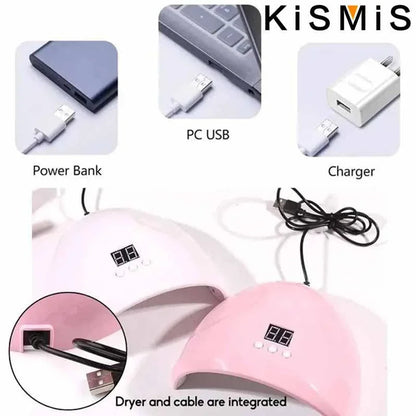 36W UV LED Nail Lamp for Gel Polish Curing Professional Nail Dryer Manicure Machine with Fast Drying Technology Good Vibrations