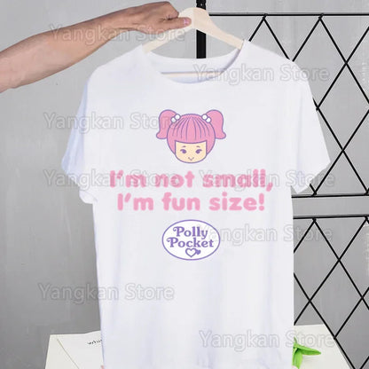Polly Pocket Print T-Shirt Casual Crew Neck Short Sleeve T-Shirt Women's Clothing Good Vibrations