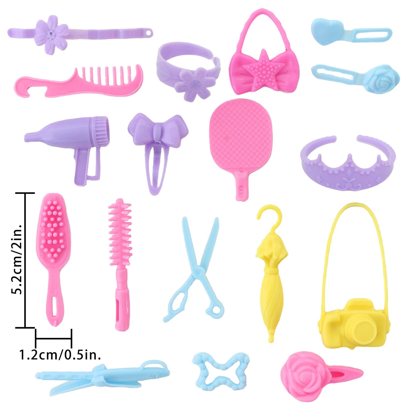 Mixed Doll Accessories Shoe Rack Pink Bed Bike Bag Sofa Dresser Display Doll Holder Dollhouse Furniture for 30cm Girl Doll Toy Good Vibrations