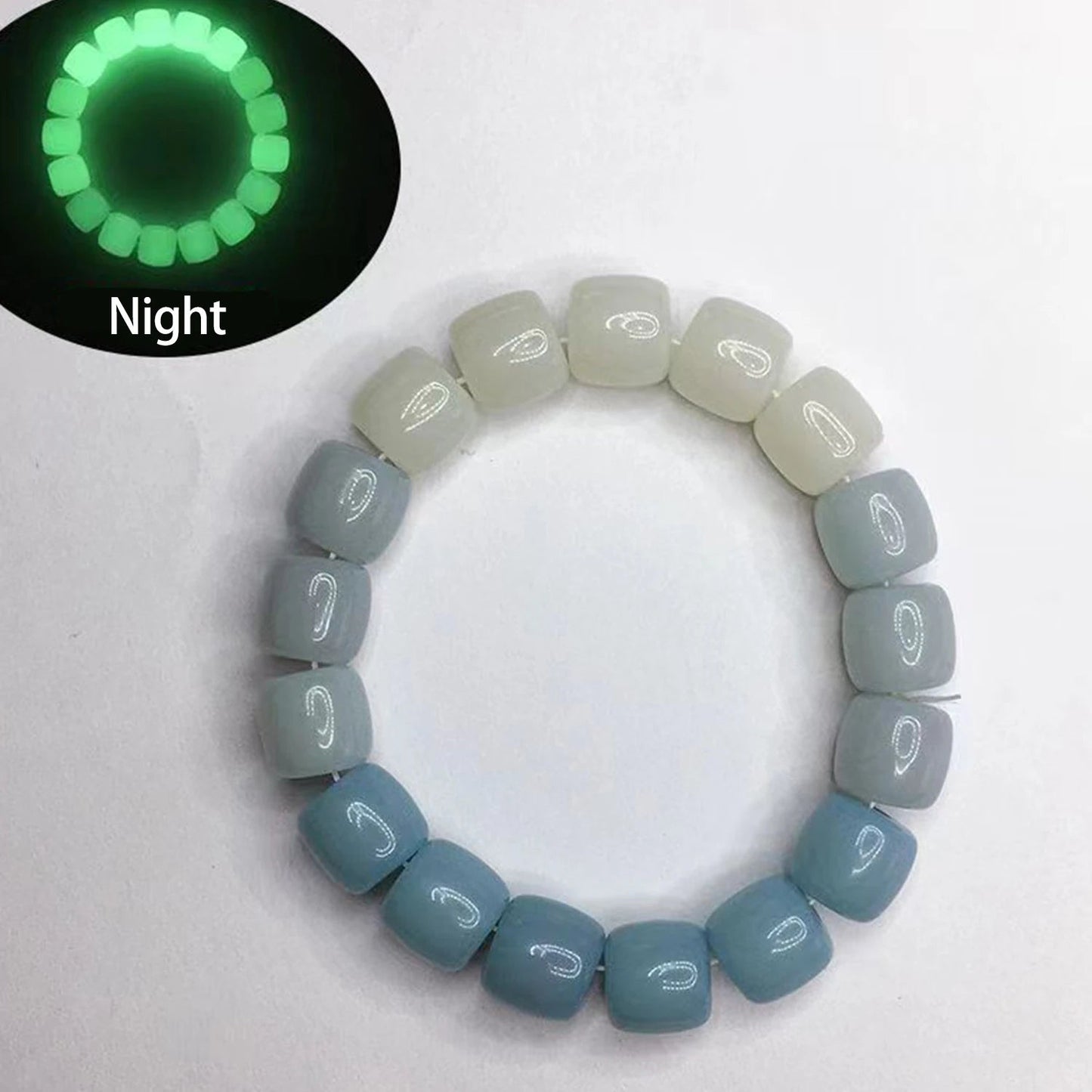 Luminous Bracelets For Women Men Fluorescent Natural Stone Bracelet Night Light Glowing Beads Bangle Fashion Jewelry Couple Gift Good Vibrations