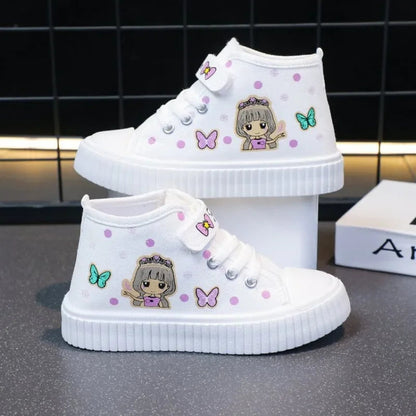 Multi Colored Kids Casual Shoes Cartoon Mid Top Anti Slip Spring Autumn Outdoor Kids Canvas Shoe Sizes 26-37 Sandalias De Mujer Good Vibrations