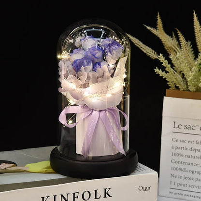 Valentine's Day Gift for Girlfriend Eternal Rose LED Light Flower Luminous Decoration Wedding Decor Creative Mother's Gifts Good Vibrations Adult Super Store