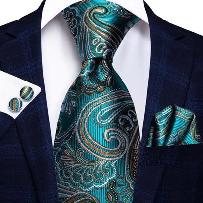 Hi-Tie 8.5cm Business Black Solid Paisley 100% Silk Men's Tie Neck Strip Ties for Men Formal Luxury Wedding Neckties Gravatas Good Vibrations
