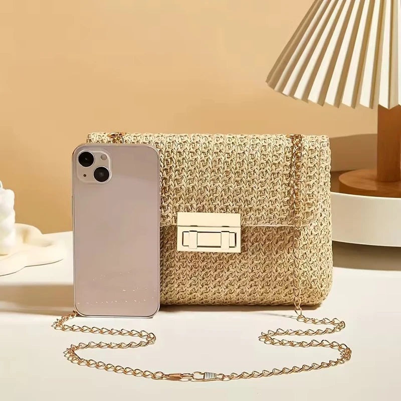 Crossbody Bag for Women Chain Strap Banquet Stylish Accessory Shoulder Bag for Day-to-Night Outfits Good Vibrations
