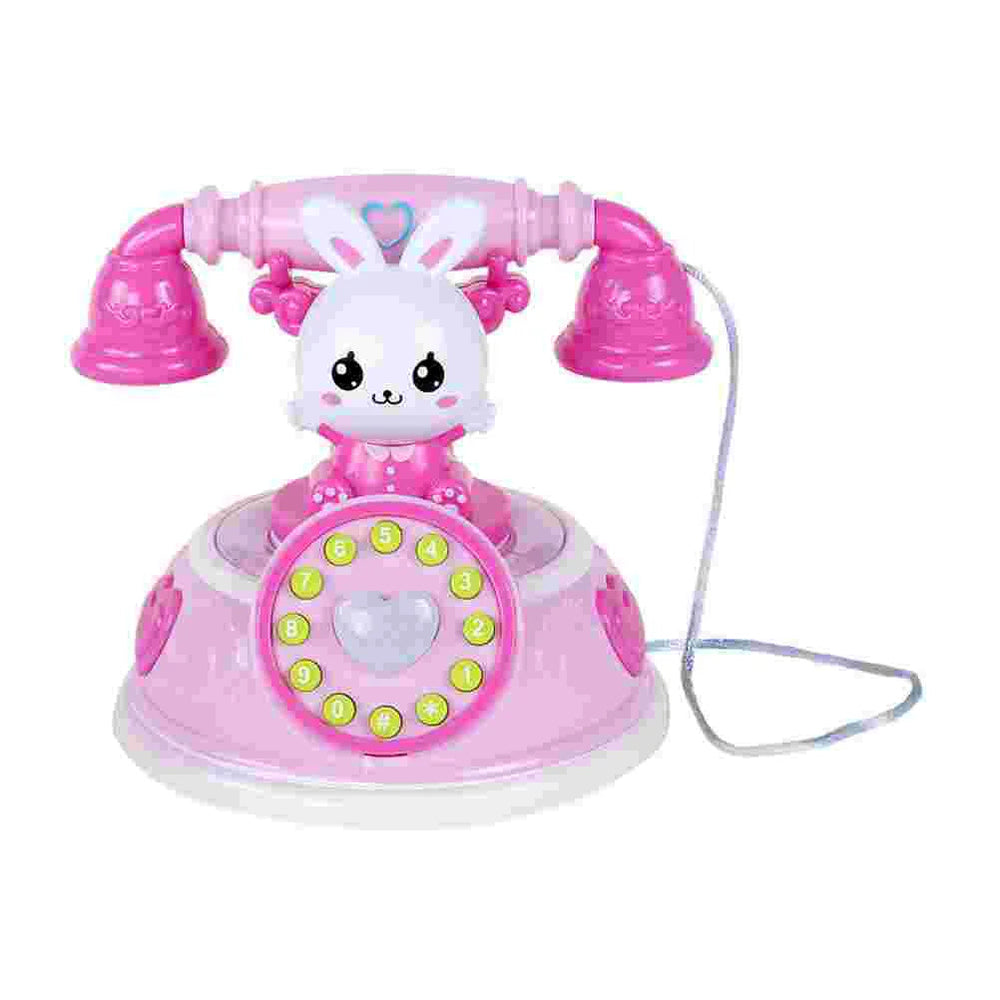 Simulation Telephone Toy Kids Playhouse Role Play Cartoon Phone Vocals Pretend Landline Educational Electronic Toys Safe Good Vibrations