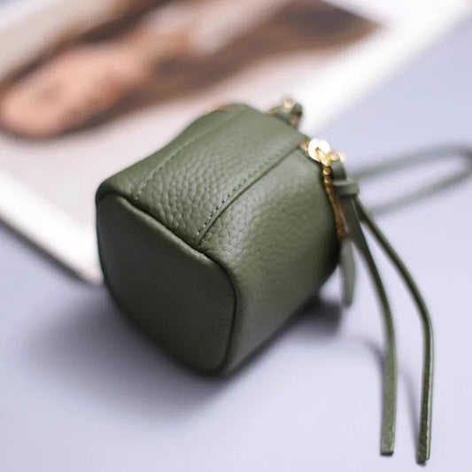 WERLLANDS PU Leather Pebbled Cube Coin Purse Good Vibrations