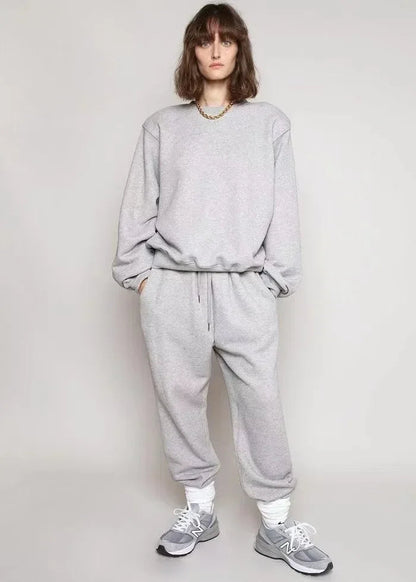 cotton jogging set women long sleeve sweatshirt Relaxed fit SWEATPANTS autumn winter relaxed fit 2 piece sets womens outfits Good Vibrations