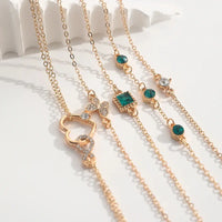 5Pcs/Set Rhinestone Butterfly & Heart Love Infinite Decor Imitation Gem Metal Hollow Bracelet For Women For Daily Decoration Good Vibrations Adult Super Store