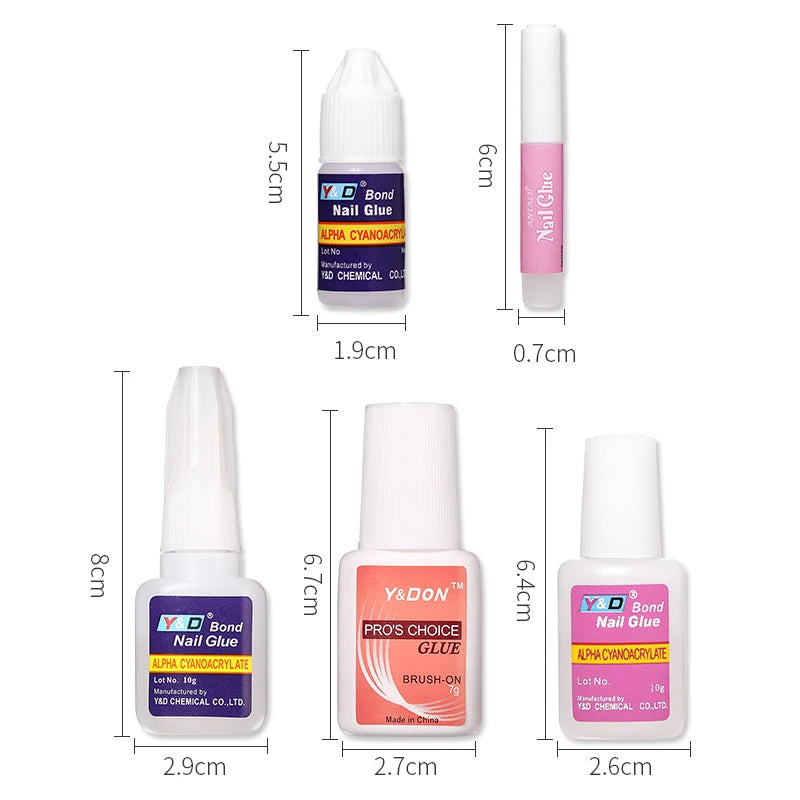 Quick Dry Nail Glue False Nail Tips Nails Rhinestones Gel Polish Fake Nails Extension Adhesive Super UV Glue Acrylic Nail Tools Good Vibrations