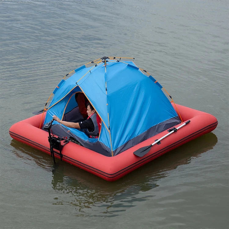 Inflatable Floating Lounge Boat Pvc Inflatable Boat Paddle Surfing Portable Fishing Boat For Outdoor activities Good Vibrations