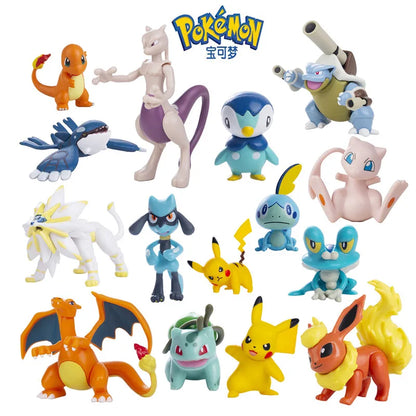 Pokemon Anime Figure Pikachu Eevee Charizard Mewtwo Cartoons Figure Collection Model Pocket Monster Action Toys Kids Birthday Gi Good Vibrations