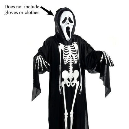 2025 Halloween New Party Role Playing Children Adult Death Black Cloak Halloween Skull Ball Costume Prop Set Children Adult Gift Good Vibrations