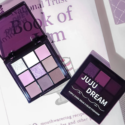 Purple charm dream girl nine-color eye shadow plate smoke purple low saturated pearl matte purple spicy multi-color eye shadow Good Vibrations