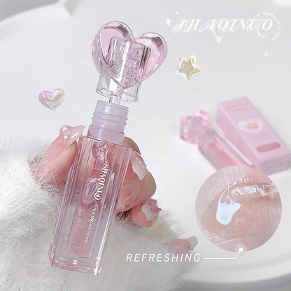 Plumping Jelly Lip Gloss Lasting Moisturizing Transparent Lip Oil Water Light Mirror Peach Lipstick Women Lips Makeup Cosmetics Good Vibrations