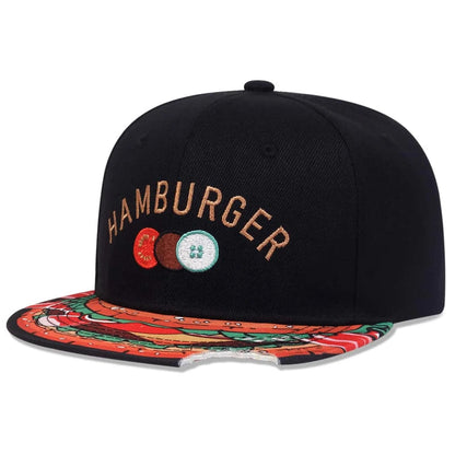 Unisex Eye PIZZA Embroidery Hip-hop Hats Spring and Autumn Outdoor Adjustable Casual Baseball Caps Sunscreen Hat Good Vibrations