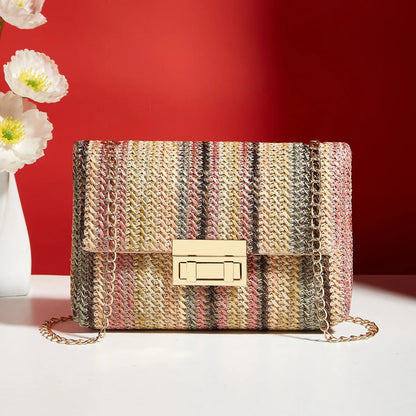 Crossbody Bag for Women Chain Strap Banquet Stylish Accessory Shoulder Bag for Day-to-Night Outfits Good Vibrations