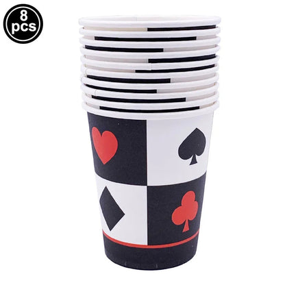 Casino Birthday Party Supplies for Adults Casino Party Decors Poker Paper Plates Cups Napkins Casino Night Vegas Supplies Favors Good Vibrations
