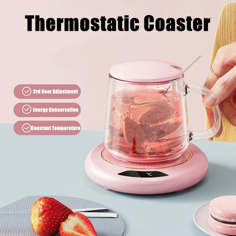 1PC Thermostatic Heating Coaster USB Home Heating Coaster 3-speed Adjustment Heating 55 Degrees Constant Temperature Good Vibrations Adult Super Store