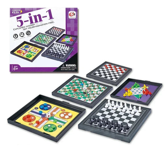 5 In 1 Board Game Educational Toy For Friend Children Gift Good Vibrations