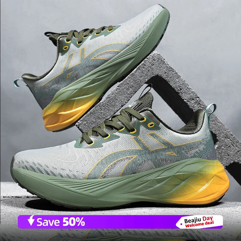 Running Shoes Training Speciality Marathon Men Sports Breathable Lightweight Women's Comfortable Nonskid Leisure Sneakers Good Vibrations