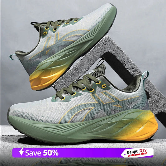Running Shoes Training Speciality Marathon Men Sports Breathable Lightweight Women's Comfortable Nonskid Leisure Sneakers Good Vibrations