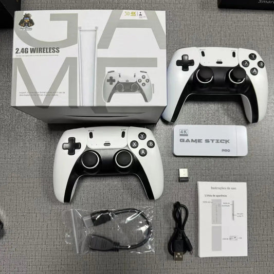 4K TV Game Stick M15 Video Game Console Built-in 40000+/50000 Games 128G Handheld Game Player Wireless Controller Retro Gamepad Good Vibrations