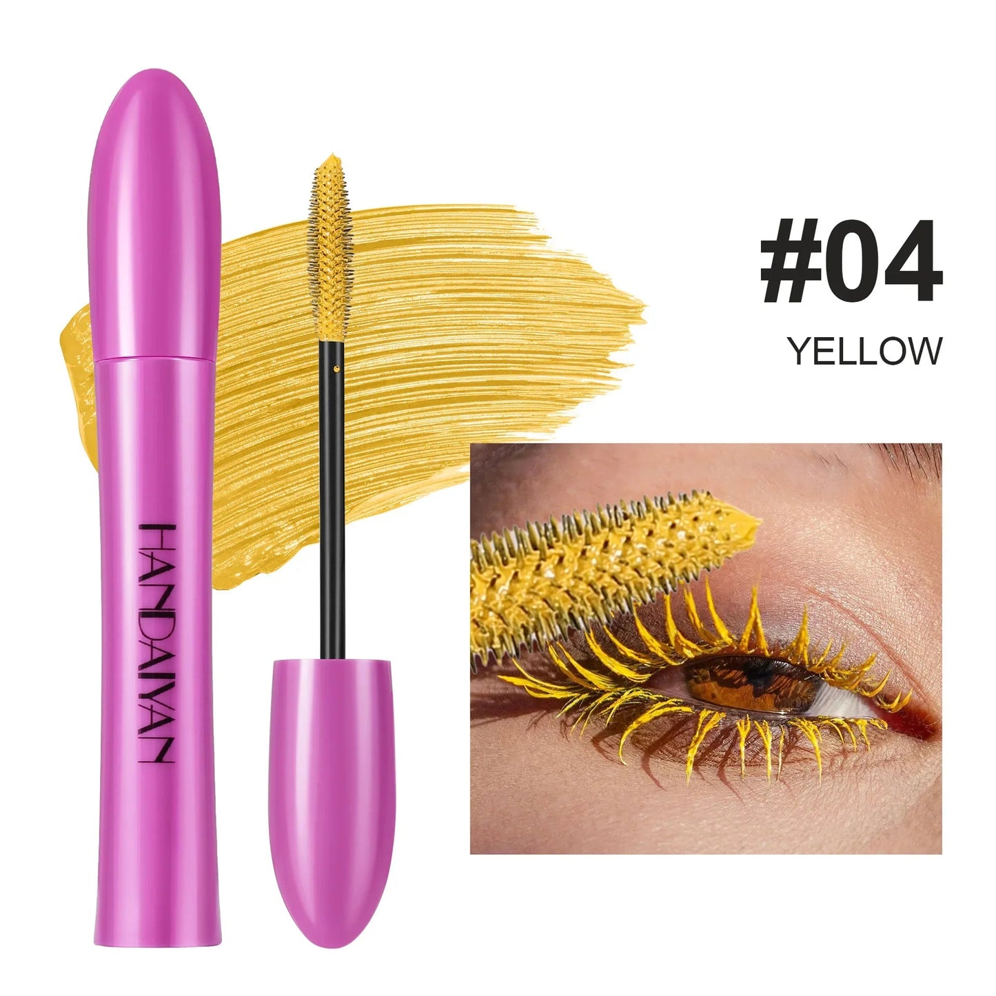 Colorful Silk Mascara Blue Red Black Cream Length Waterproof Smudge-Proof Colored Thickening Lengthening Curling Makeup Cosmetic Good Vibrations