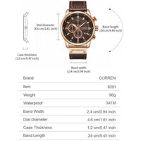 CURREN Fashion Date Quartz Men Watches Top Brand Luxury Male Clock Chronograph Sport Mens Wrist Watch Hodinky Relogio Masculino Good Vibrations