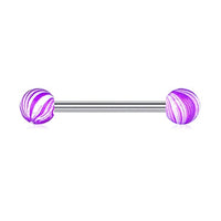 1PCS/4PCS Nipple Tongue Rings Straight Barbell 14G Stainless Steel Belly Button Rings Nipplerings Body Piercing Jewelry Purple Good Vibrations Adult Super Store