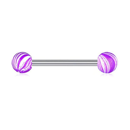 1PCS/4PCS Nipple Tongue Rings Straight Barbell 14G Stainless Steel Belly Button Rings Nipplerings Body Piercing Jewelry Purple Good Vibrations Adult Super Store