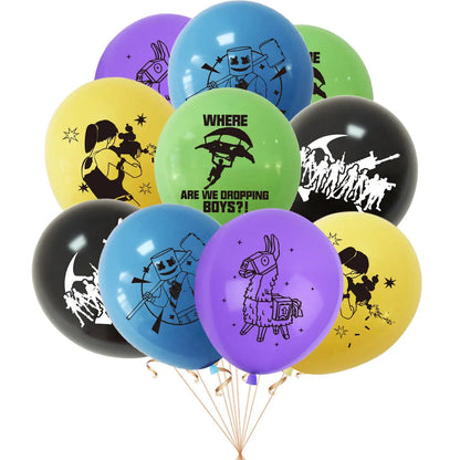 Video Game Fortnitions Birthday Party Decoration Cartoon Alpaca Llama Plate Tablecloth Baby Shower Kids Favors Party Supplies Good Vibrations