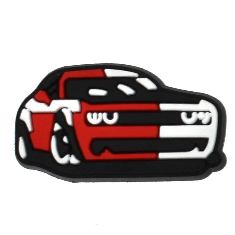 Shoe Charms for Crocs Accessories
 Sports Car Shoes Charm for Croc Decorations Pins Men Accessory Jeans Woman Clogs Clips Badges Good Vibrations