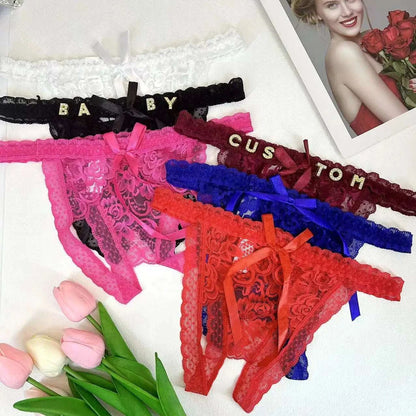 Rhinestone Letter Customizable Lingerie Gifts