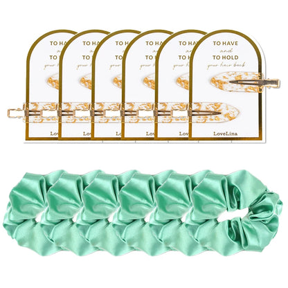 12pcs Bridesmaid Proposal Gifts Bridesmaid Hair Clips Hair Ties Scrunchies Set Bachelorette Party Wedding Bridal Shower Favors Good Vibrations