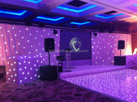 Romantic LED Star Cloth White Gauze Wedding Hotel Banquet Stage Backdrop LED Star Curtain W Good Vibrations
