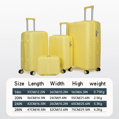 2025 New Large-Capacity and Durable Luggage Roller Suitcase Men and Women Carry-On Boarding Travel 20/24/28 Multi-Piece Set Good Vibrations