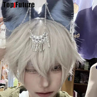 Harajuku Halloween Gothic Punk LolitaWomen Cosplay Animal Wolf Ears Headdress Plush Hairband Furry Lolita Headband Anime GOOD Vibrations