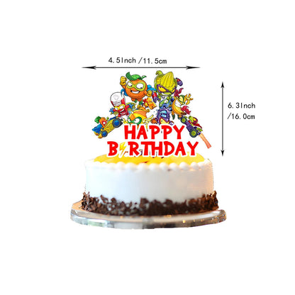 Superzings Birthday Party Decoration Balloon Banner Cake Topper SuperthingsTableware Birthday Party Supplies Baby Shower Good Vibrations