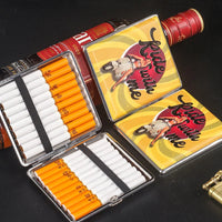 Fashion Cigarette Case 20 Pack Portable Leather Cigarette Holder Creative Personality Coarse Cigarette Storage Box Good Vibrations Adult Super Store