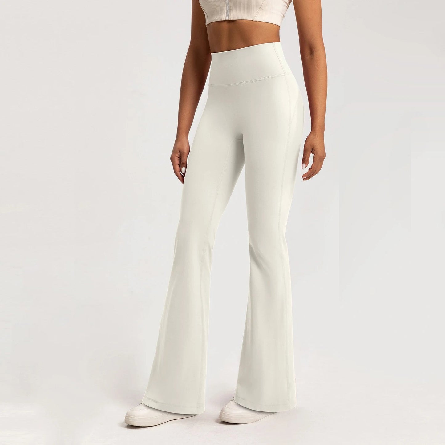 High-end Yoga Leggings Slim Yoga Pants High Waist Wide Leg Pants Bottoms Breathable Gym Casual Sports Bell Leggings Female Good Vibrations