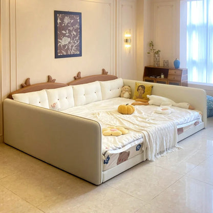 Upholstered Headboard Beds Waterproof Minimalist Luxury Modern Bed Double Frames Muebles Para El Hogar Furniture Decoration Good Vibrations