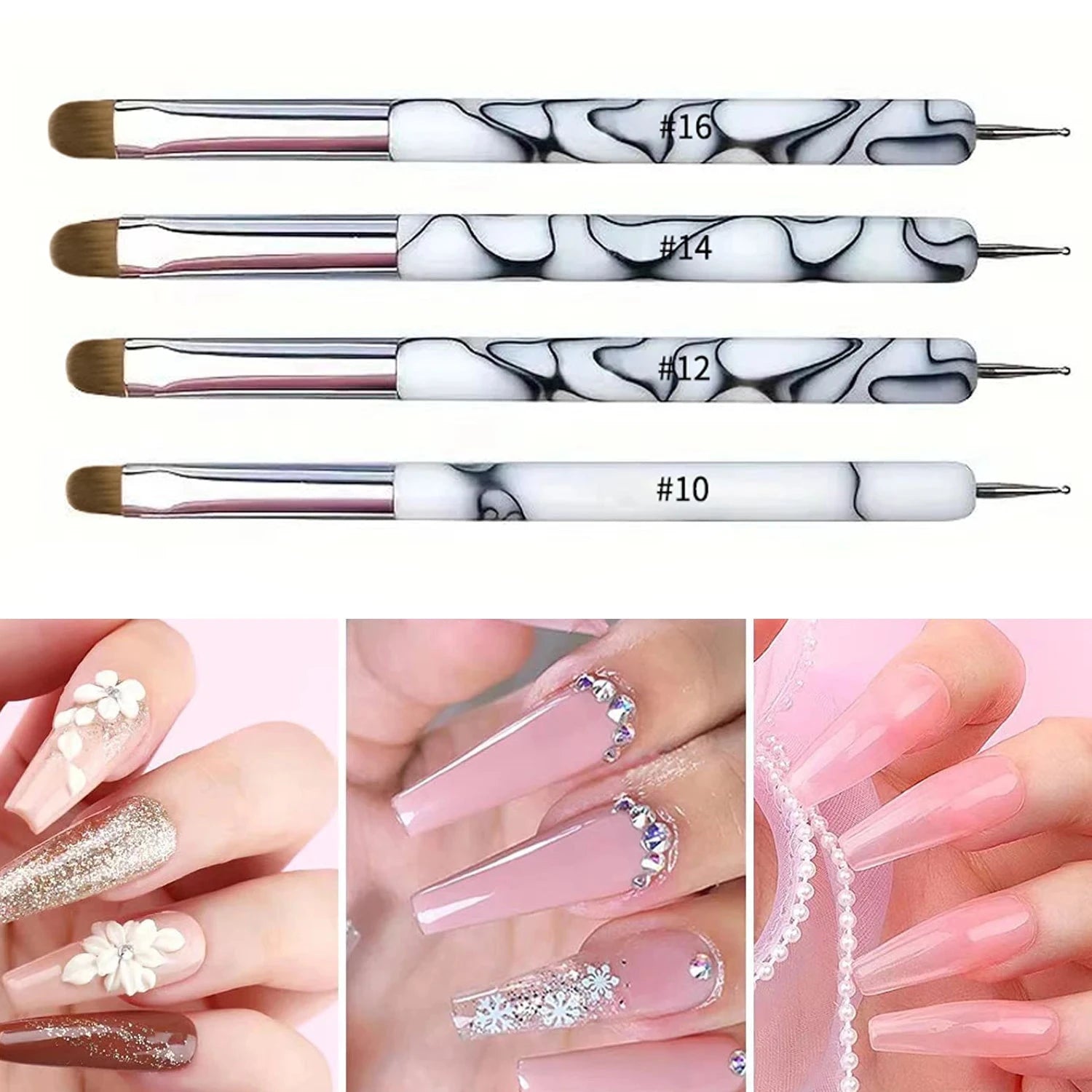Dual-Ended Nail Art Brushes And Dotting Pens Set, Professional Manicure Detailing Tools, French Nail Art Pen Kit Good Vibrations