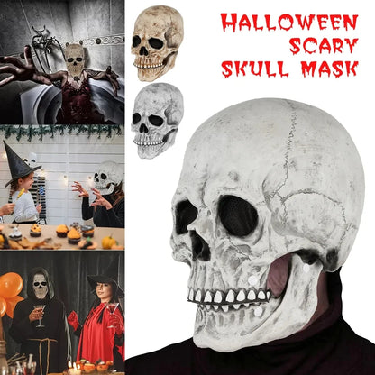 Halloween Mask Movable Jaw Full Head Skull Mask Halloween Decoration Horror Scary Mask Cosplay Party Decor Skull Helmet 2023 Good Vibrations