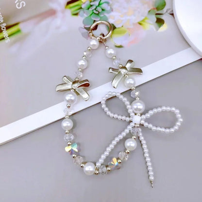 Holiday party gifts for family and friends, pearls, bows, bead chains, bags, keychains, phone cases, pendants Good Vibrations