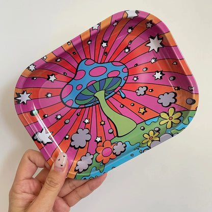 7x5.5inch Rolling Tray Tobacco Smoke Accessories Good Vibrations